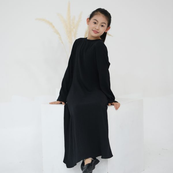 Exquisite Embroidery Tassel Children's Robe Abaya - Image 5