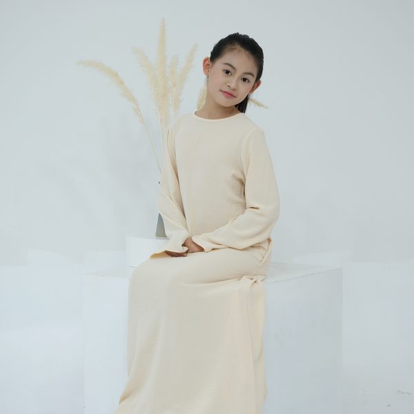 Exquisite Embroidery Tassel Children's Robe Abaya - Image 8