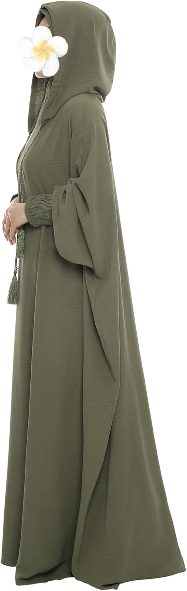 Muslim Prayer Dress Abaya Solid One-Piece Hoodie Abaya Dress for Women Long Maxi Dress Islamic Dubai Jilbab