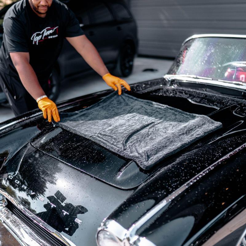 YISLU Drying Towel - Super Absorbent Car Drying Towel, Woven With Twisted Microfiber, 1300 GSM High Quality Microfiber 70 30 Mixed Twisted Microfiber, 15x15in And 24x36in - Image 4