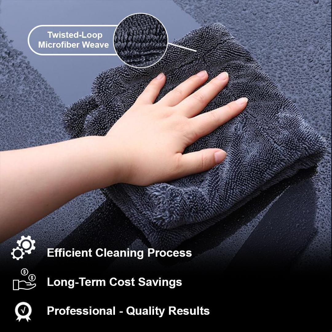 YISLU Drying Towel - Super Absorbent Car Drying Towel, Woven With Twisted Microfiber, 1300 GSM High Quality Microfiber 70 30 Mixed Twisted Microfiber, 15x15in And 24x36in - Image 2