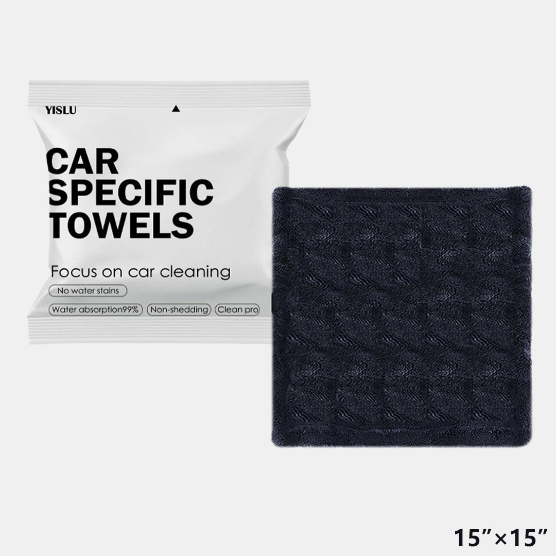 YISLU Drying Towel - Super Absorbent Car Drying Towel, Woven With Twisted Microfiber, 1300 GSM High Quality Microfiber 70 30 Mixed Twisted Microfiber, 15x15in And 24x36in - Image 3